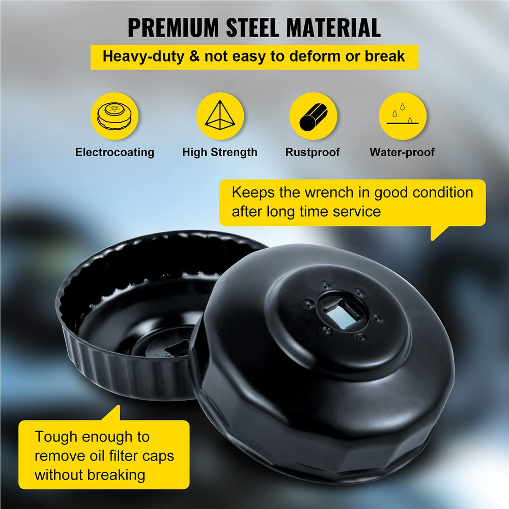 VEVOR low-profile socket side view illustrating slim design for tight spaces