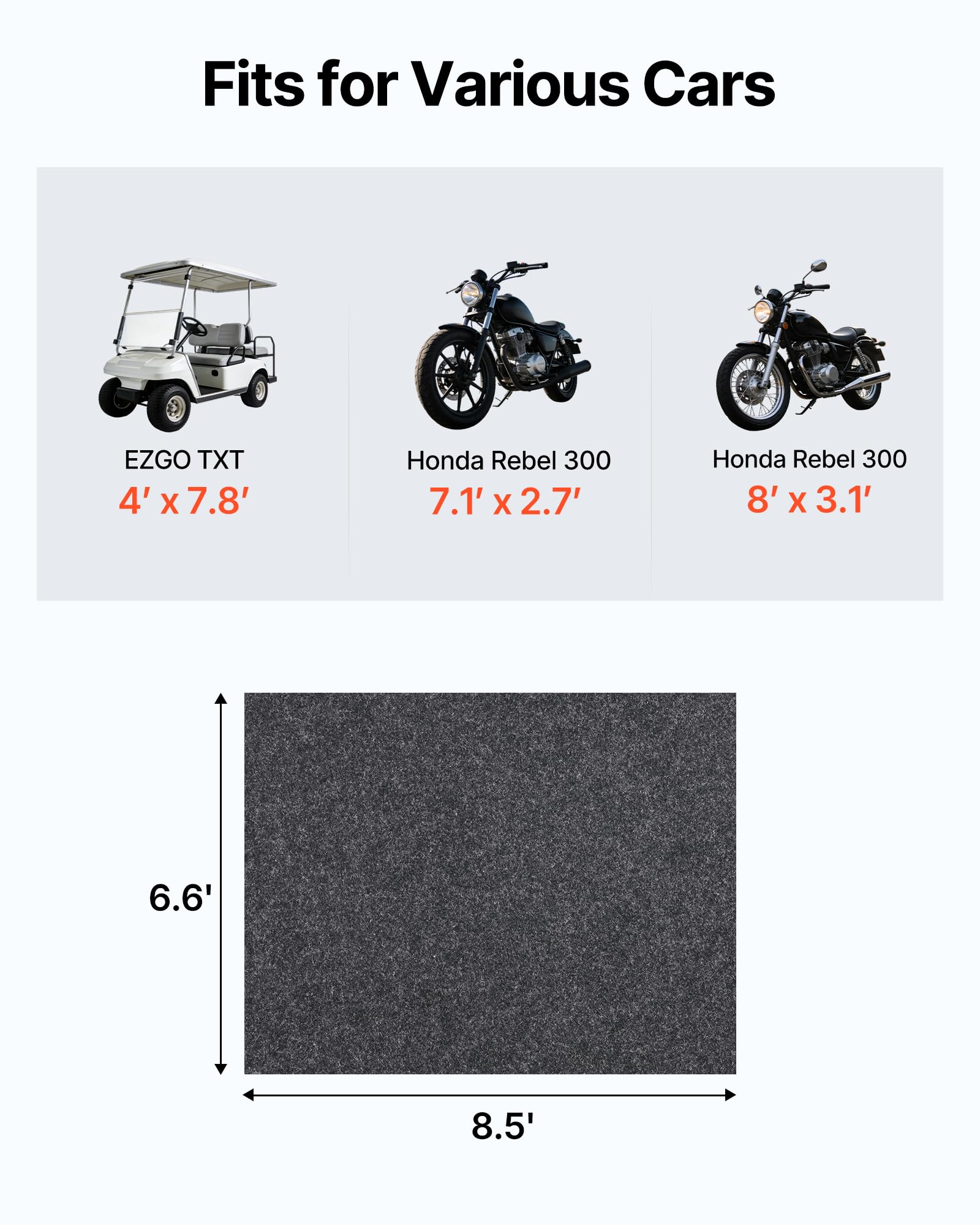 VEVOR close-up of textured top providing strong grip and slip resistance