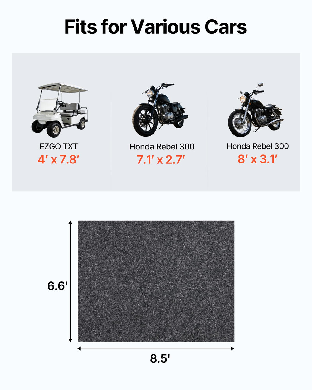 VEVOR close-up of textured top providing strong grip and slip resistance