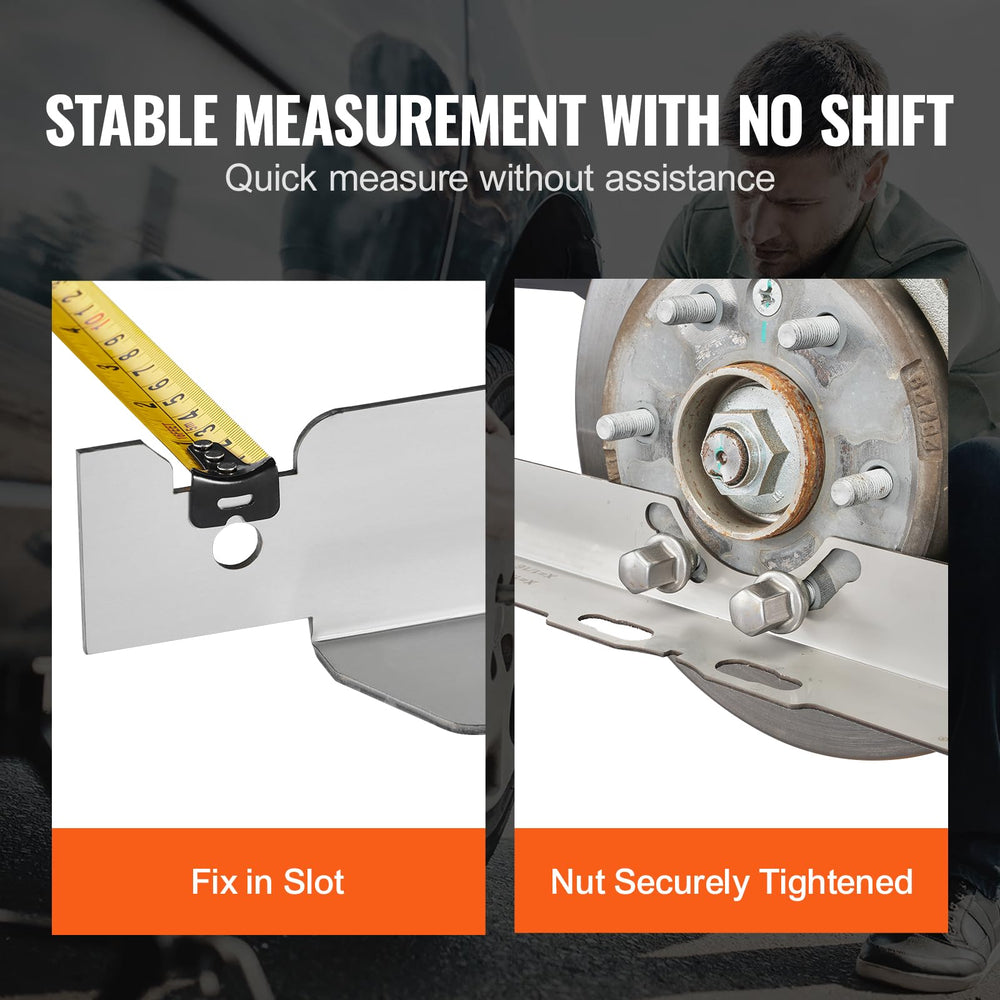 VEVOR plates mounted on wheel hub demonstrating direct-to-hub measurement reliability