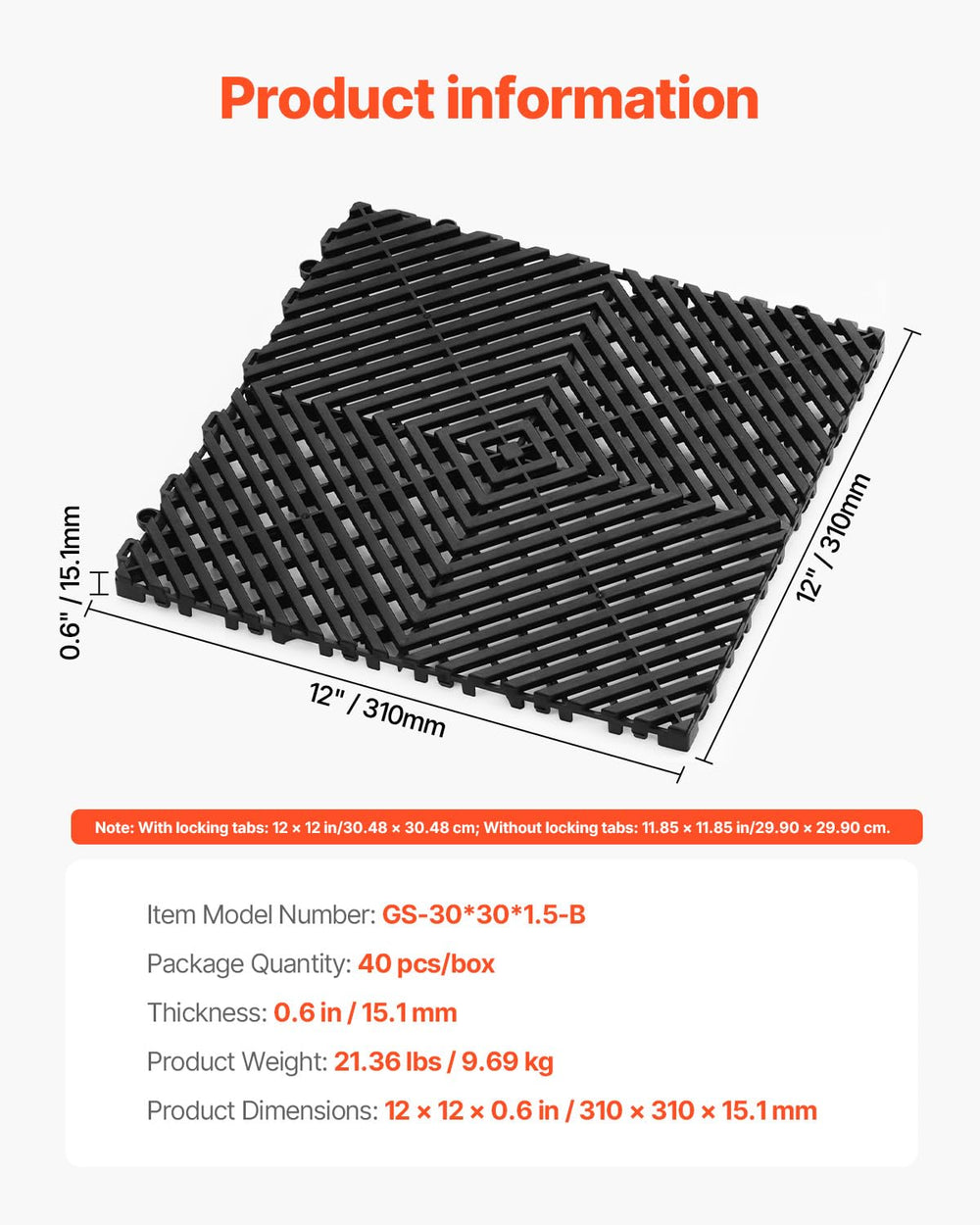 VEVOR mixed-color tiles arranged as pattern demonstrating customization options