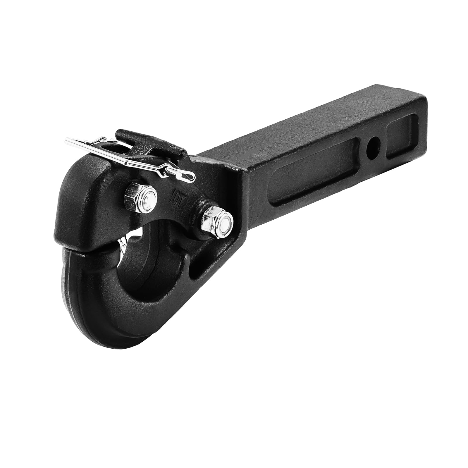 VEVOR pintle hook scale comparison next to tools showing real-world size