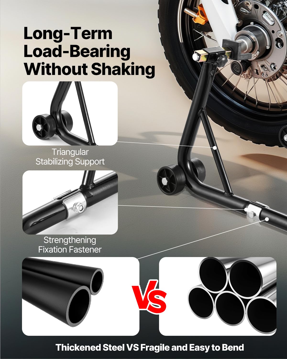 VEVOR PP casters and extended handle for effortless lifting and smooth movement benefit