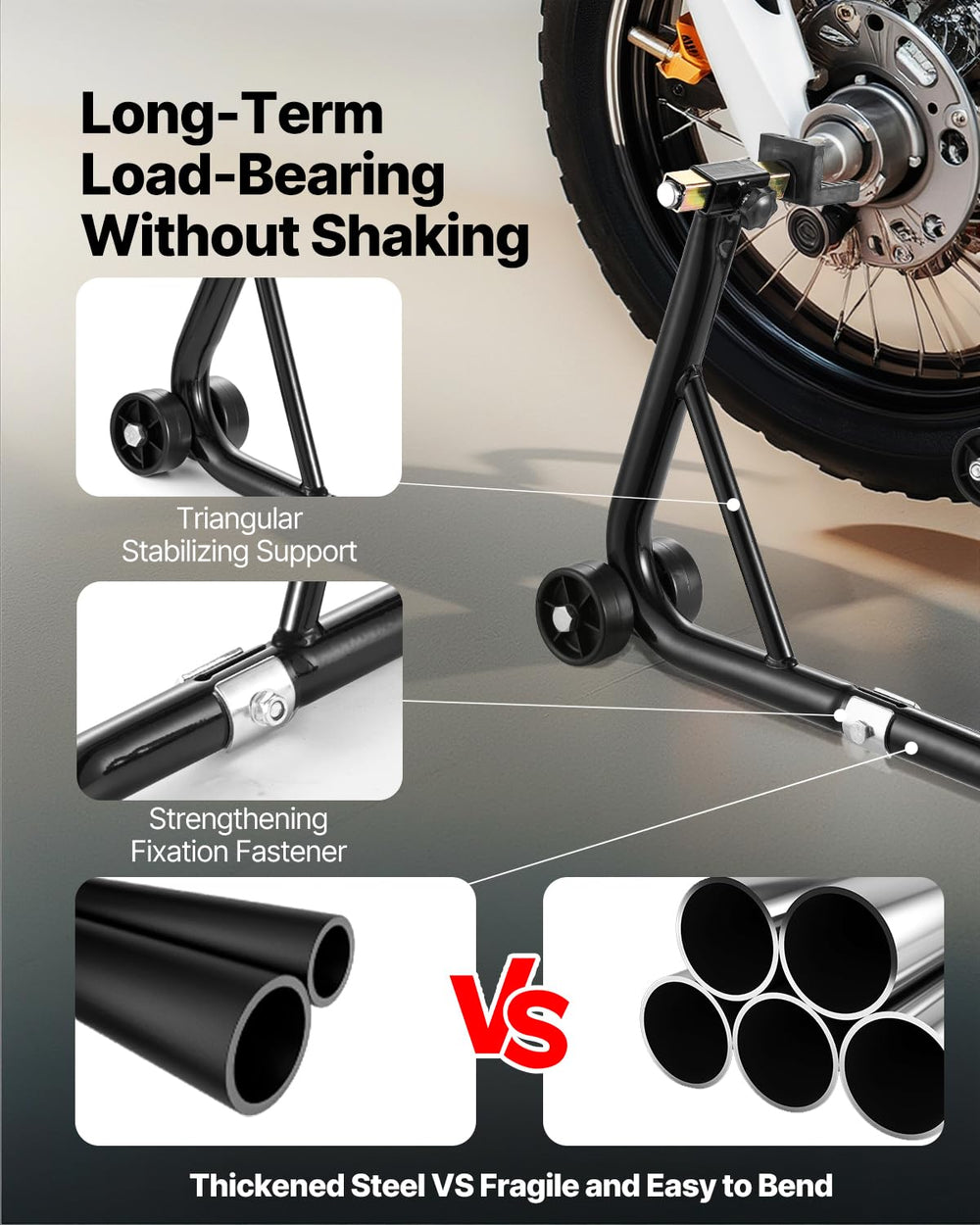 VEVOR PP casters and extended handle for effortless lifting and smooth movement benefit