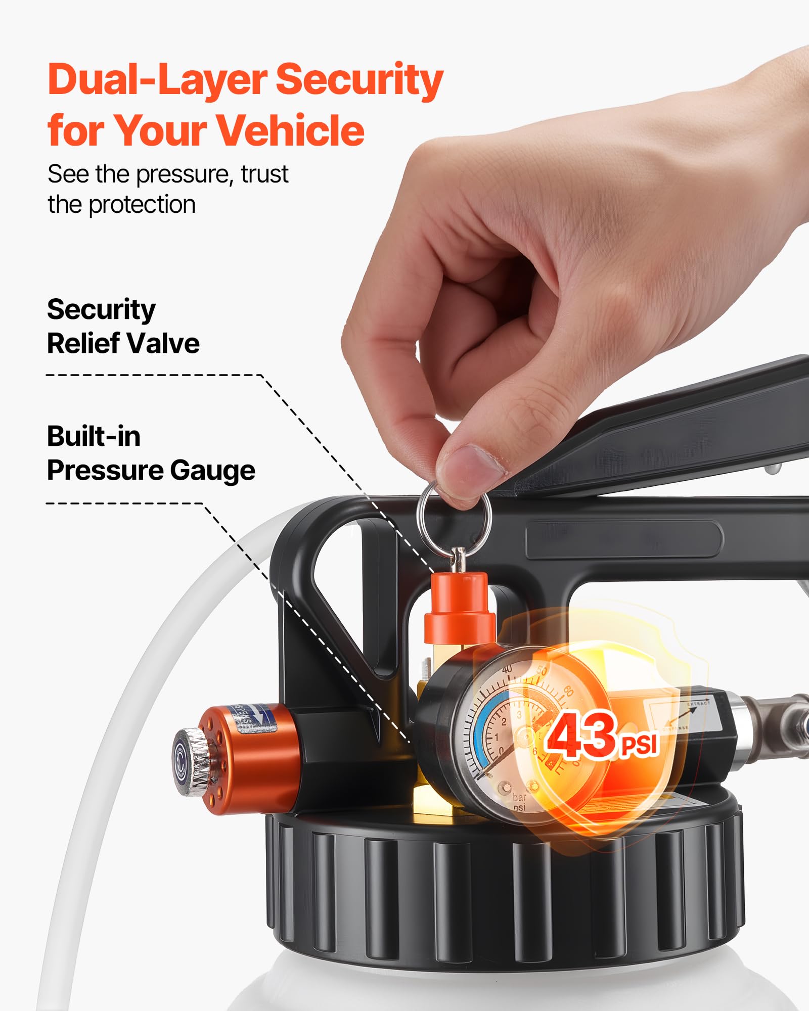 VEVOR pump in use filling a car transmission for cleaner, faster service