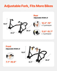VEVOR rear L-fork detail engaging spool for safe elevated maintenance benefit