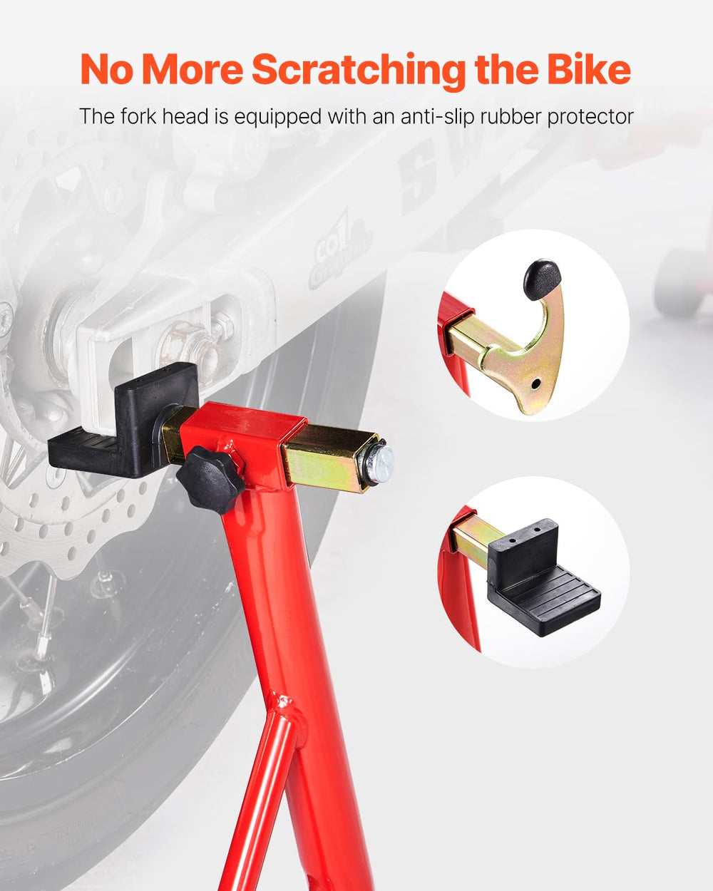 VEVOR anti-slip rubber pad on fork head protecting paint and increasing grip