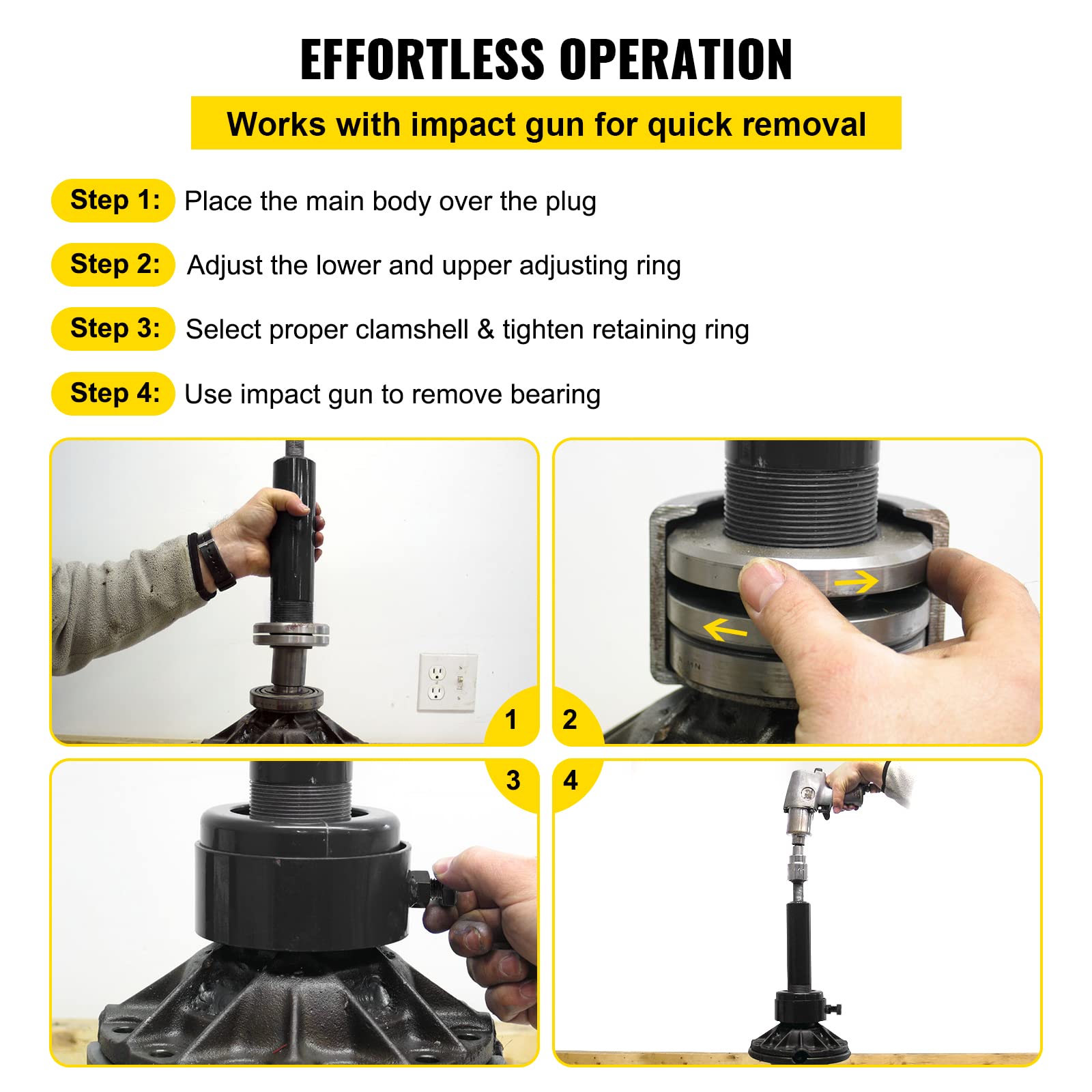 VEVOR retaining and adjuster rings image illustrating precise fit adjustment benefit