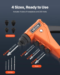 VEVOR closeup of ergonomic PVC grip for reduced hand fatigue and better control