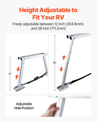 VEVOR close-up of height adjustment holes showing quick precise fit