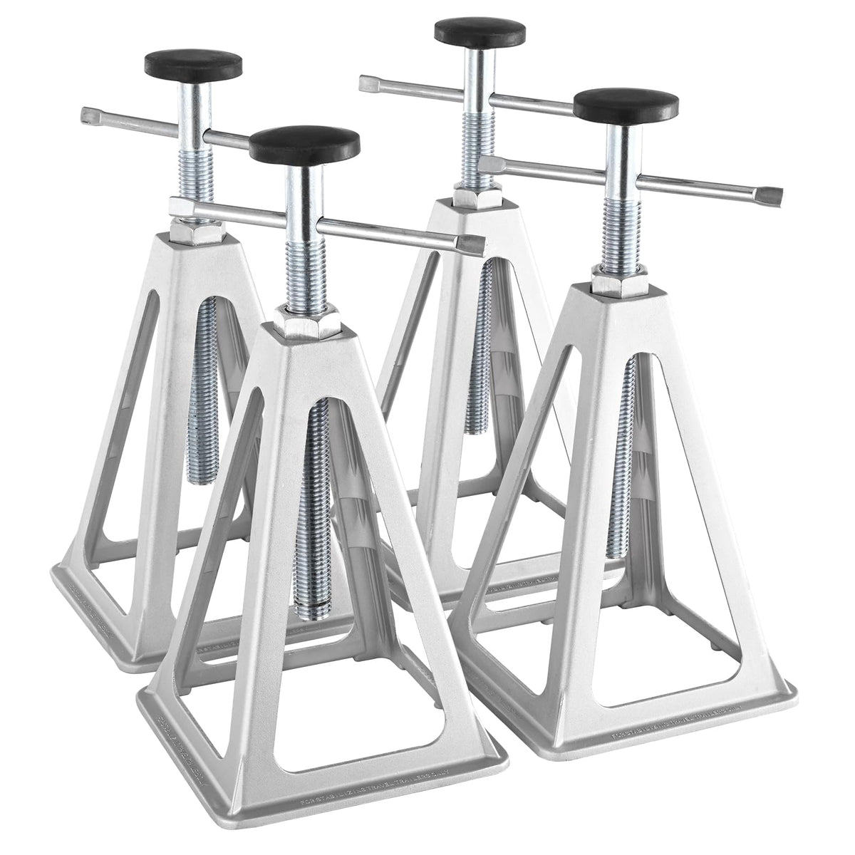 VEVOR front view of four stabilizer jacks showing compact pack and portability benefit