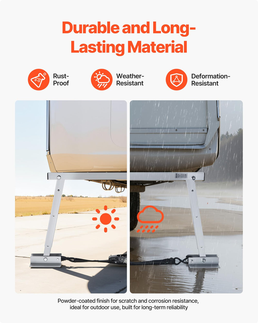 VEVOR stabilizer mounted on trailer reducing wobble at the bumper
