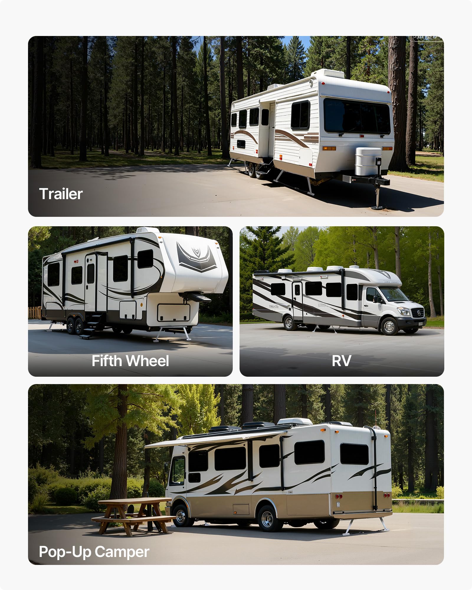 VEVOR side profile installed on fifth wheel illustrating stable connection