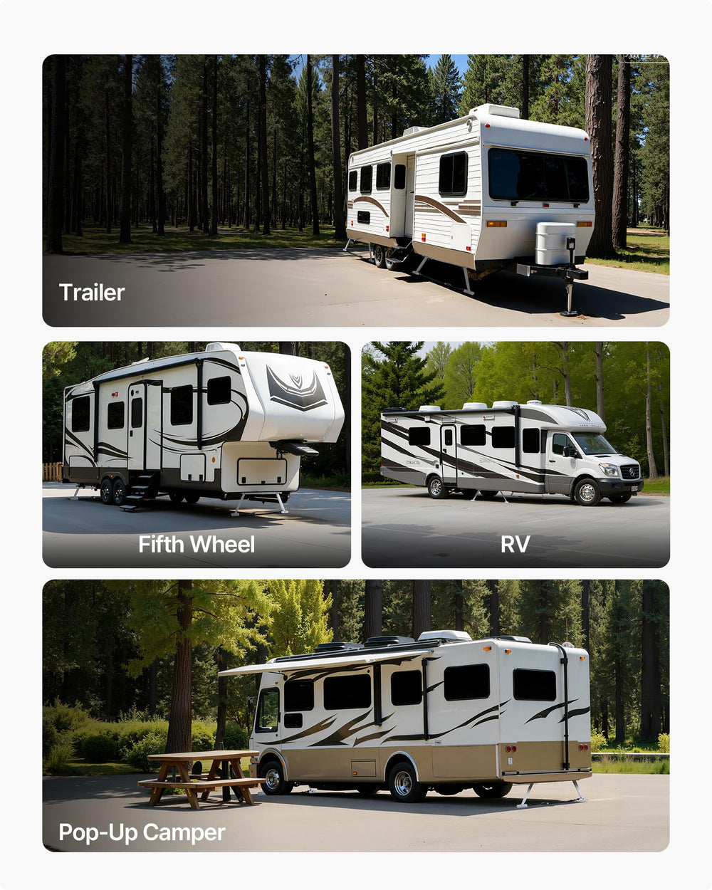 VEVOR side profile installed on fifth wheel illustrating stable connection
