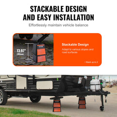 VEVOR block under RV tongue jack providing stable leveling support