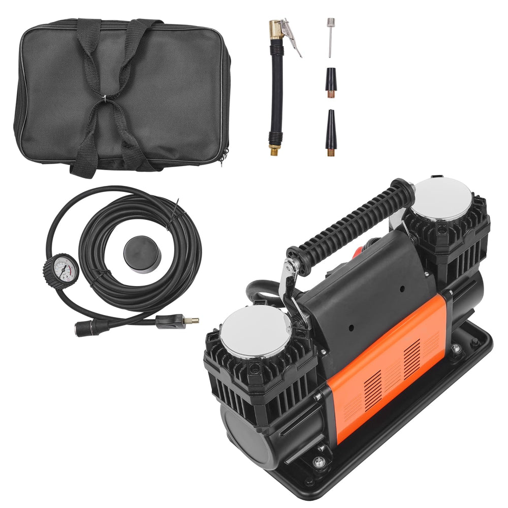 VEVOR scale comparison with car tire showing portable size and power