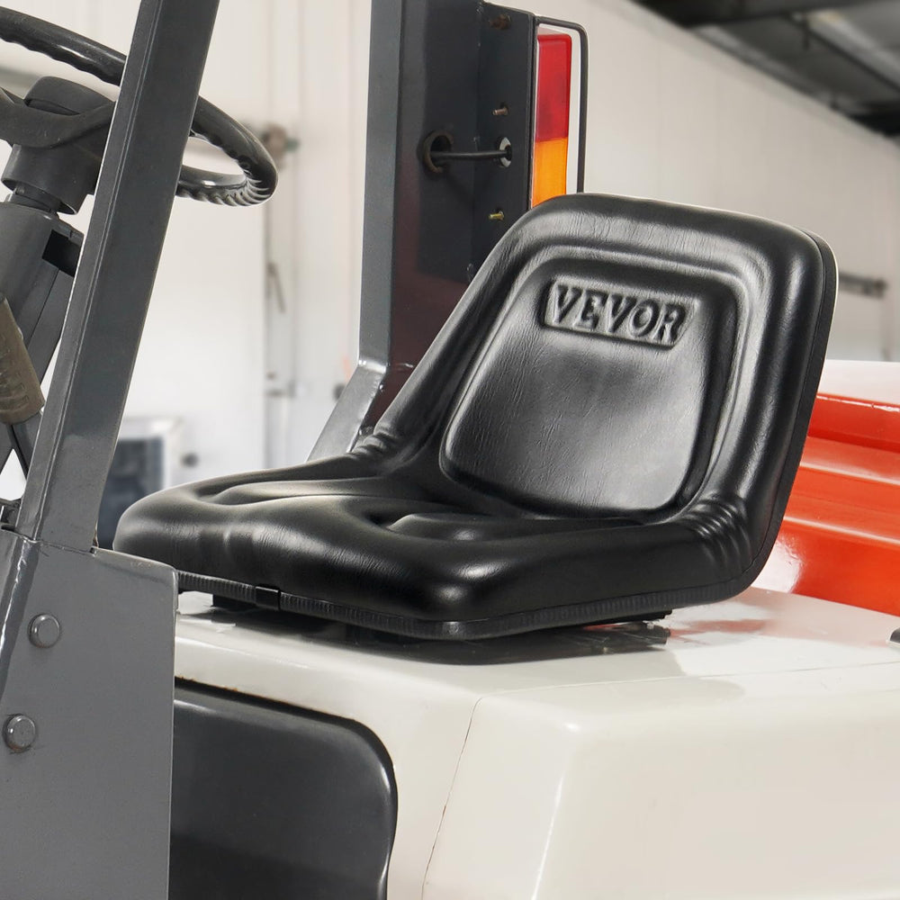 VEVOR seat next to ruler for scale, clarifies mounting slot and footprint