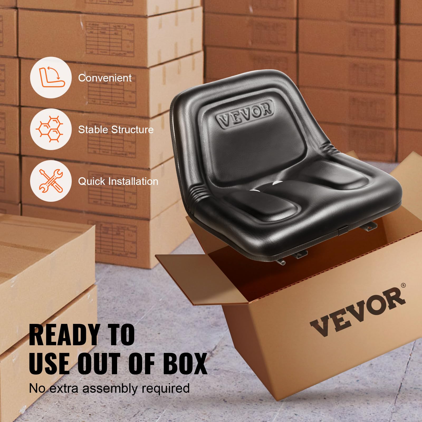 VEVOR foam cutaway revealing high-resilience padding, provides consistent support