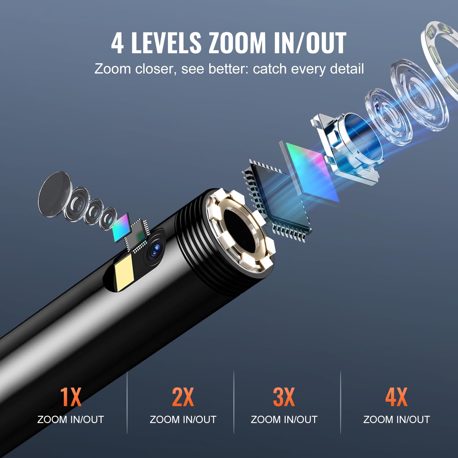 VEVOR semi-rigid 16.4 ft cable flexed, easy navigation through tight channels benefit