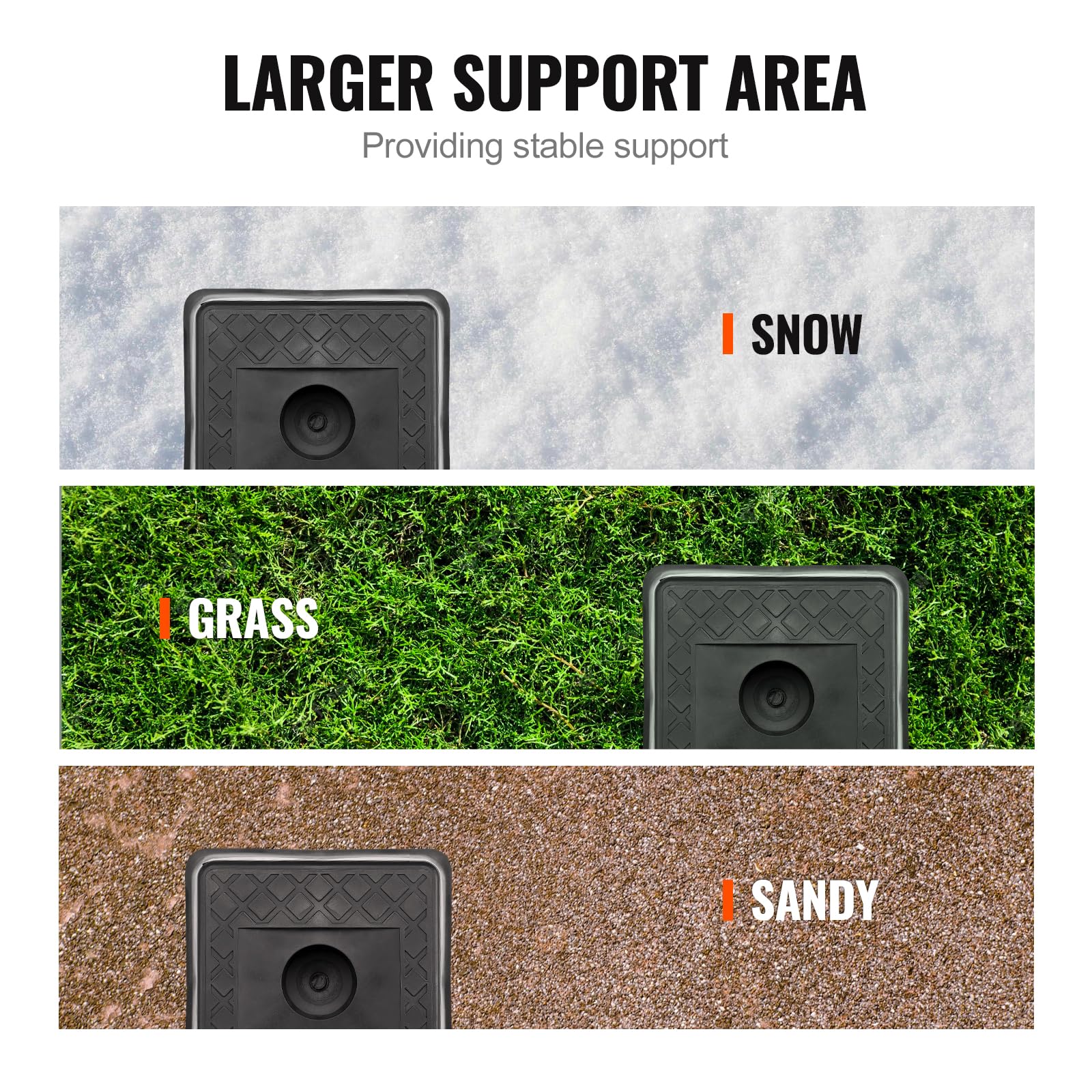 VEVOR side profile stacked blocks demonstrating secure interlock