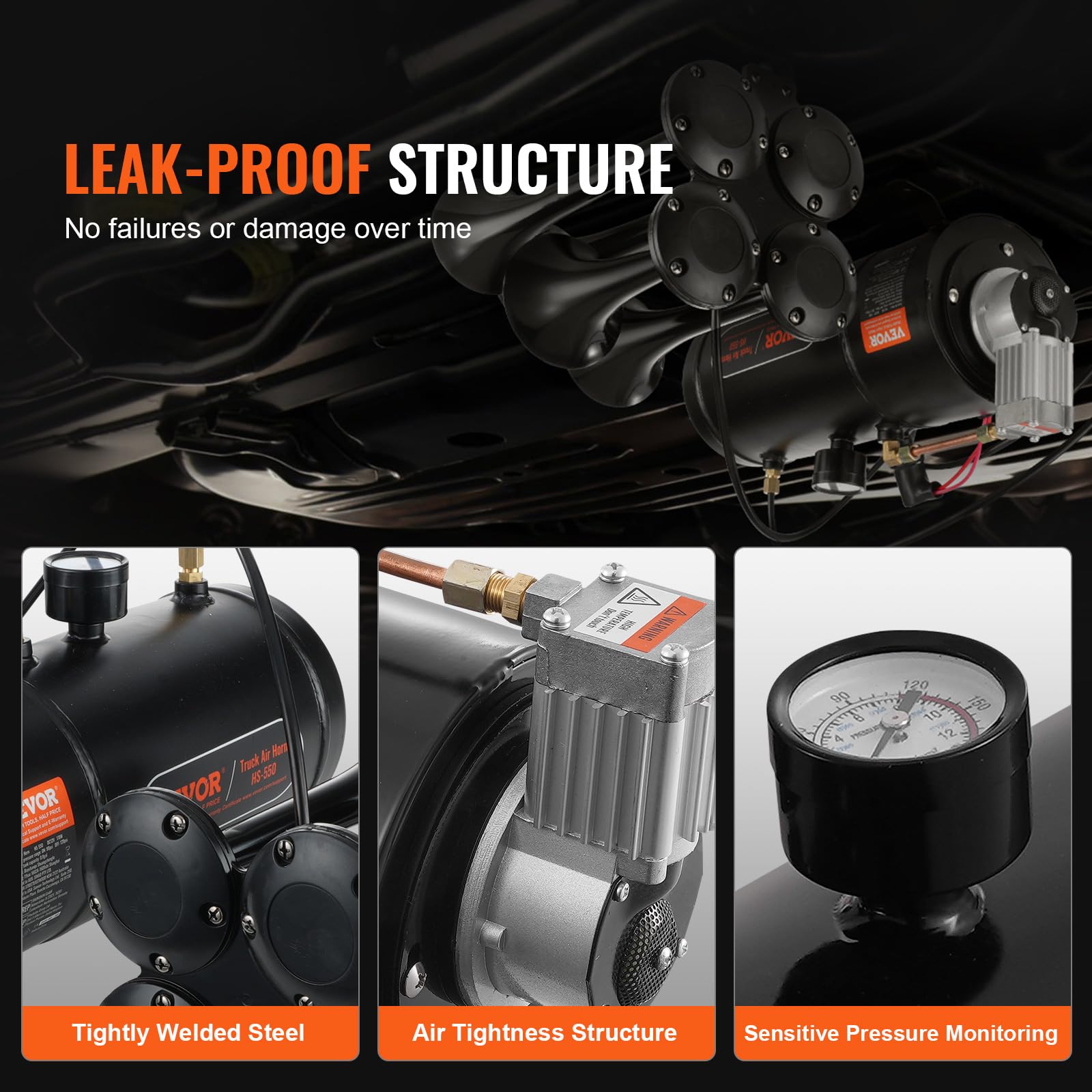 VEVOR solenoid and piping arrangement illustrating secure, leak-resistant connections