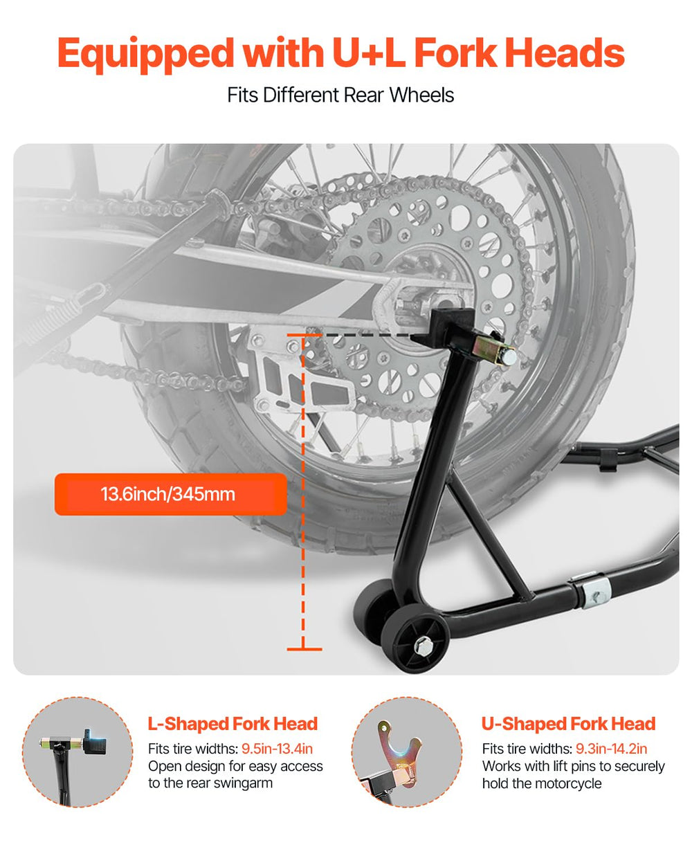 VEVOR stand lifting Suzuki motorcycle rear wheel for maintenance benefit