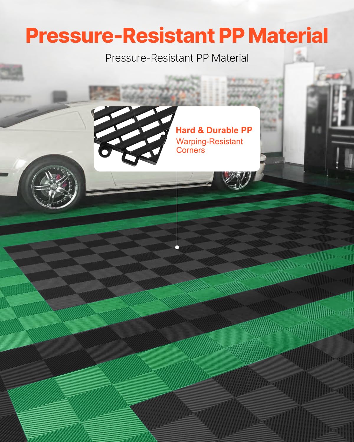 VEVOR close-up of textured top surface improving grip and slip resistance