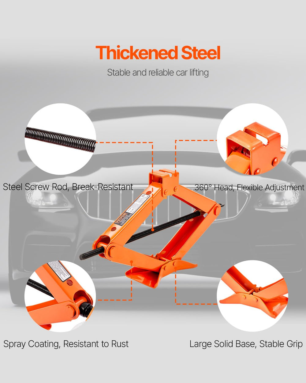 VEVOR thickened base closeup offering stable support during lifting