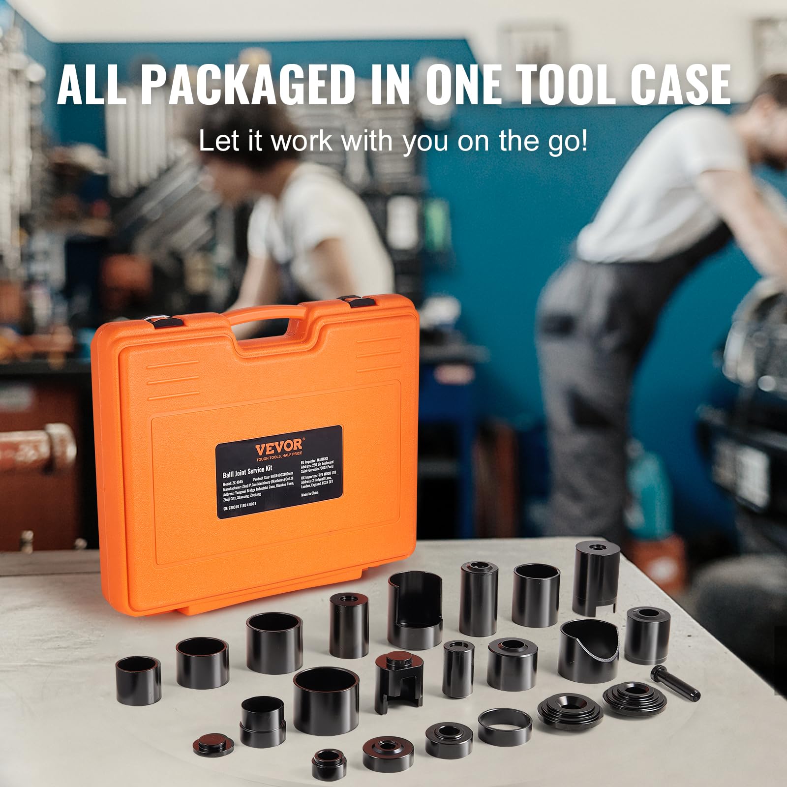 VEVOR tools stored in carrying case for compact transport and organized access