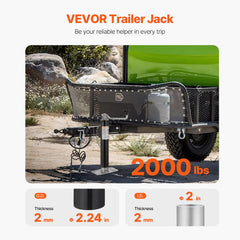 VEVOR side profile showing swivel mounting and space-saving foldaway benefit