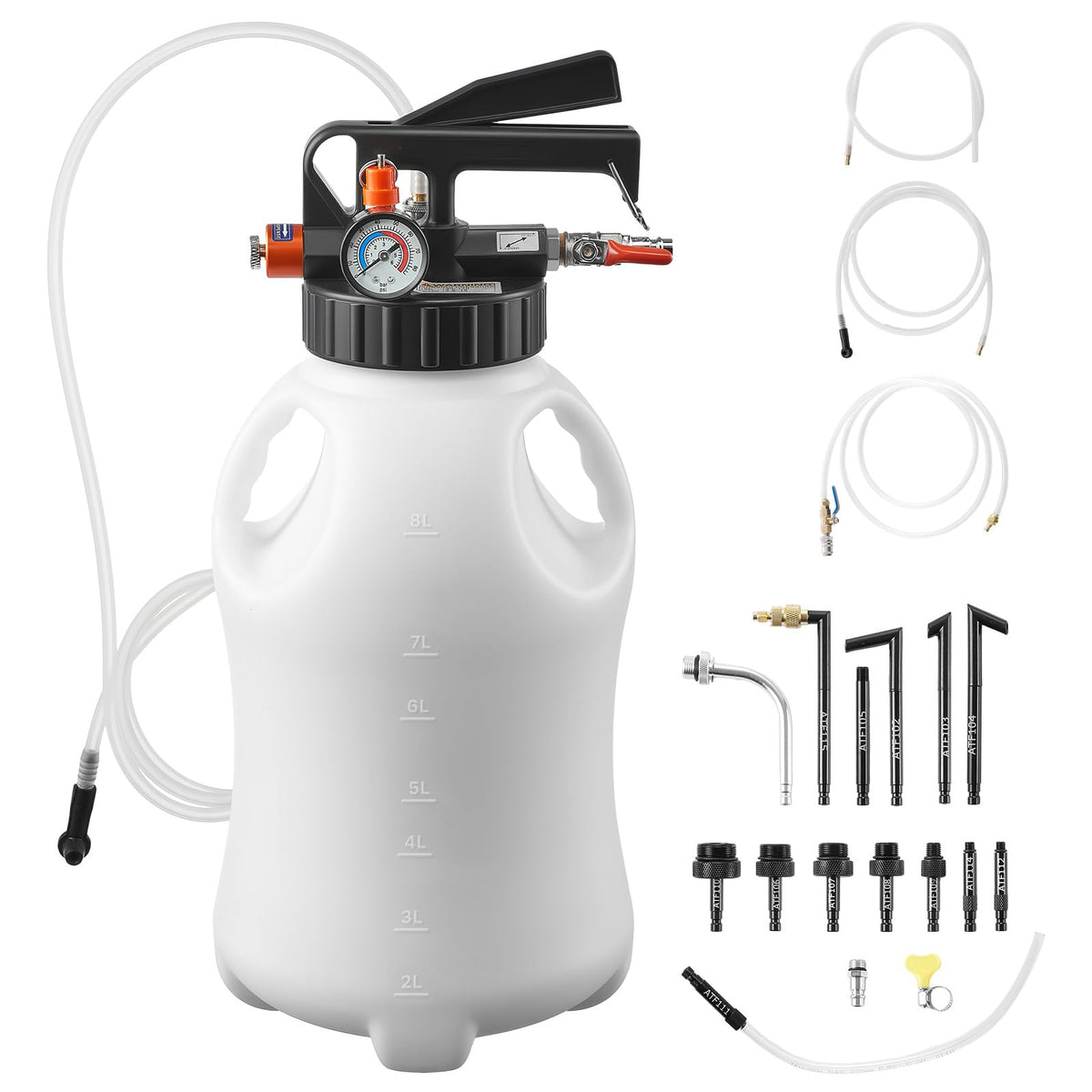 VEVOR transmission pump front view showing controls and compact design advantage