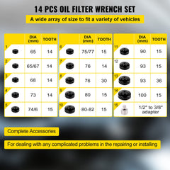 VEVOR socket fitted on oil filter in engine bay demonstrating easy access benefit