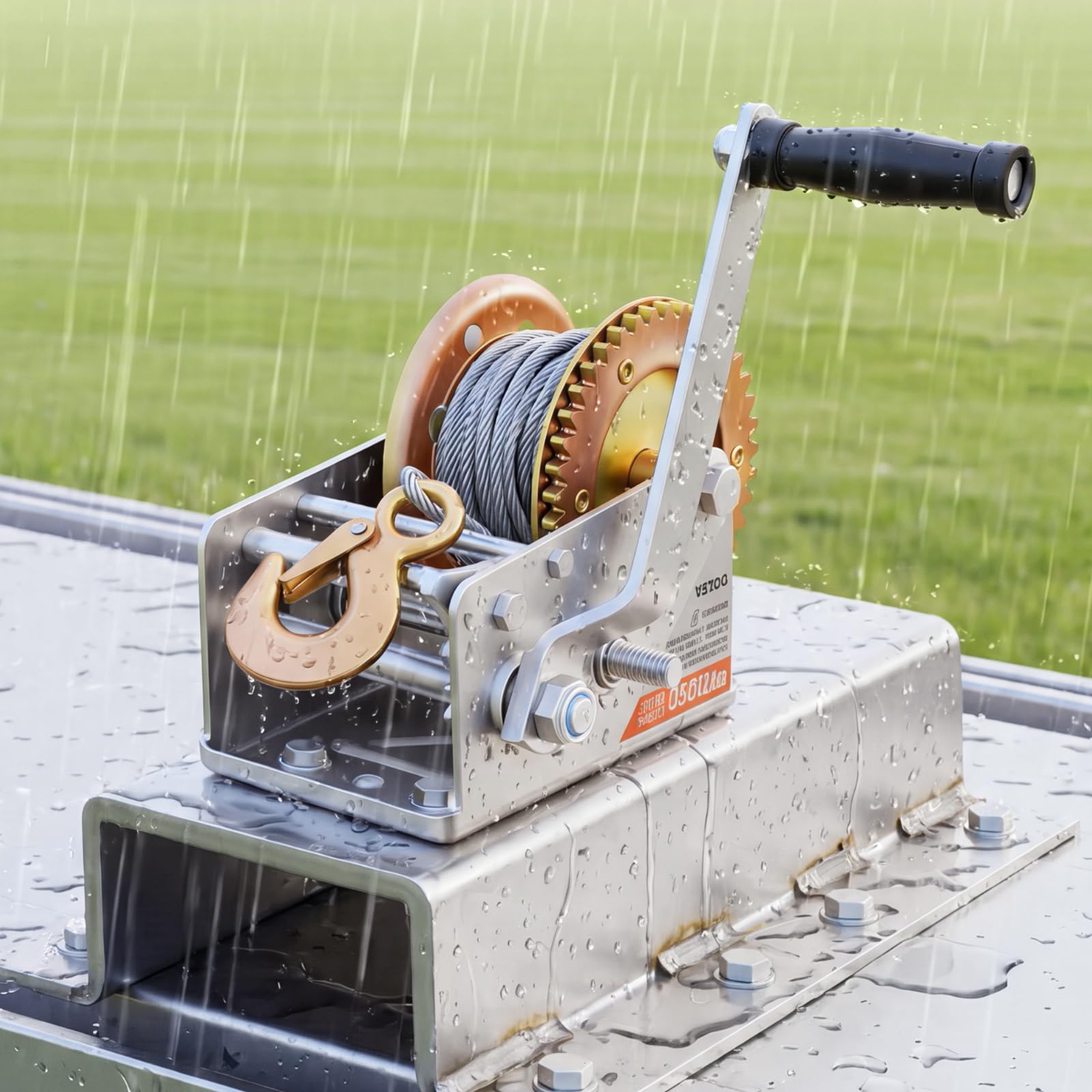 VEVOR weather-resistant finish detail highlighting corrosion protection