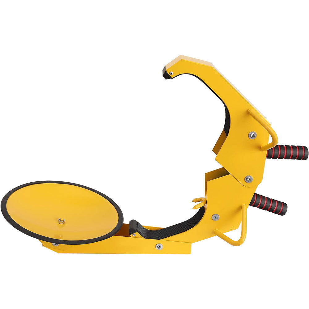 VEVOR wheel lock used at campsite signaling secure parked trailer