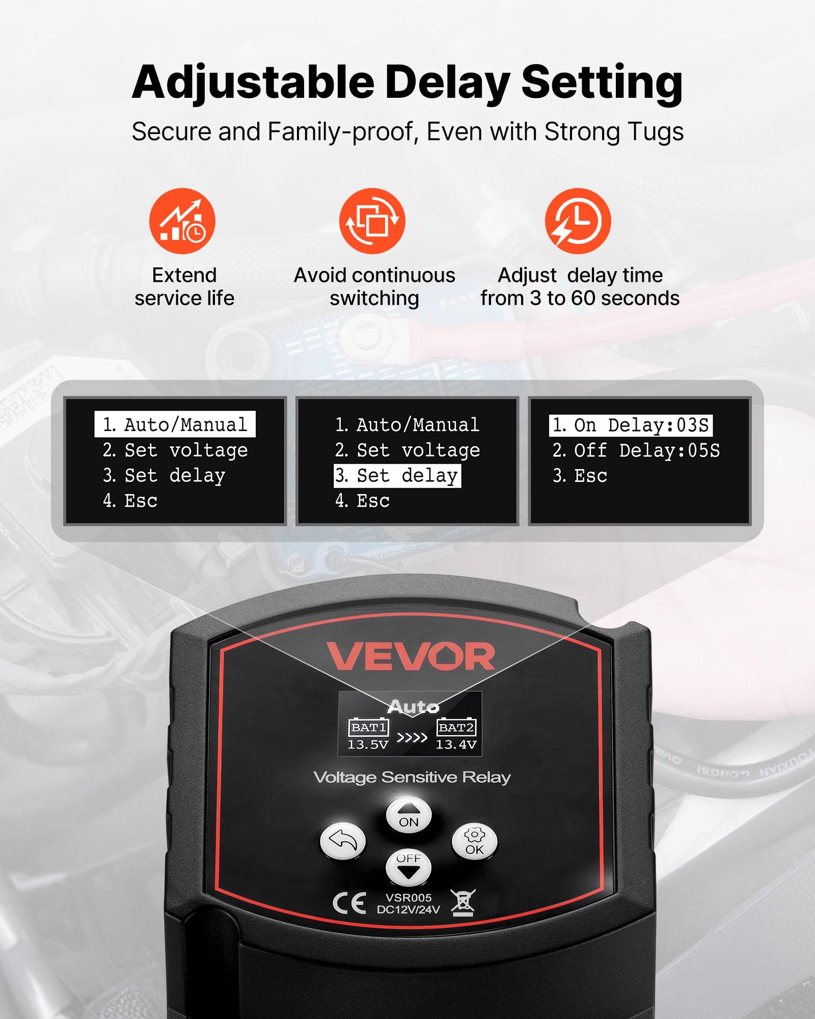 VEVOR wiring diagram panel showing proper connections for safe system setup