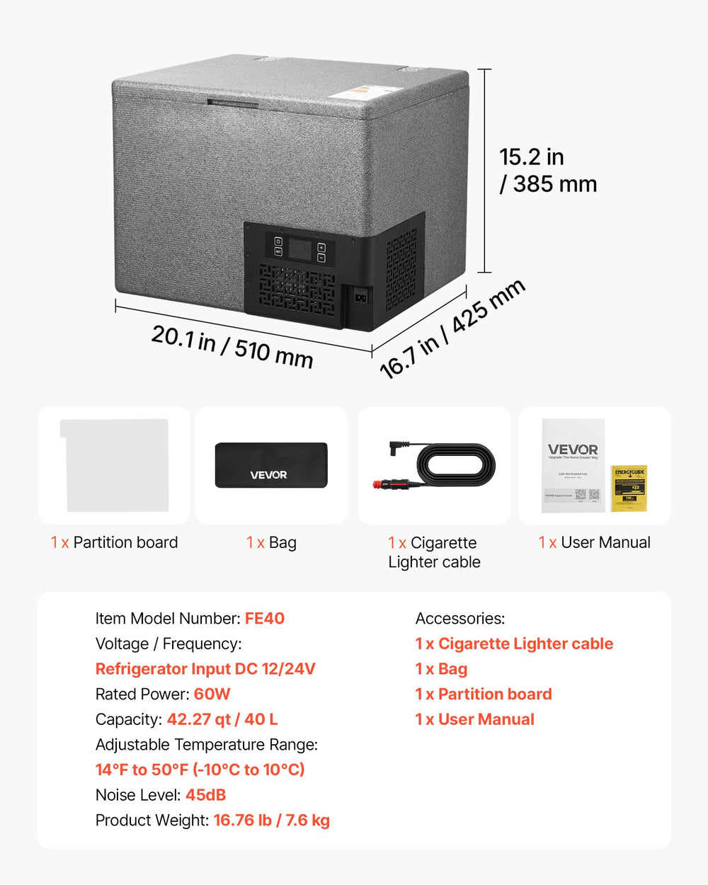VEVOR with storage carry bag highlighting easy transport and protection