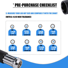 VEXPLO socket engaged on wheel lock during removal, speeds tire service