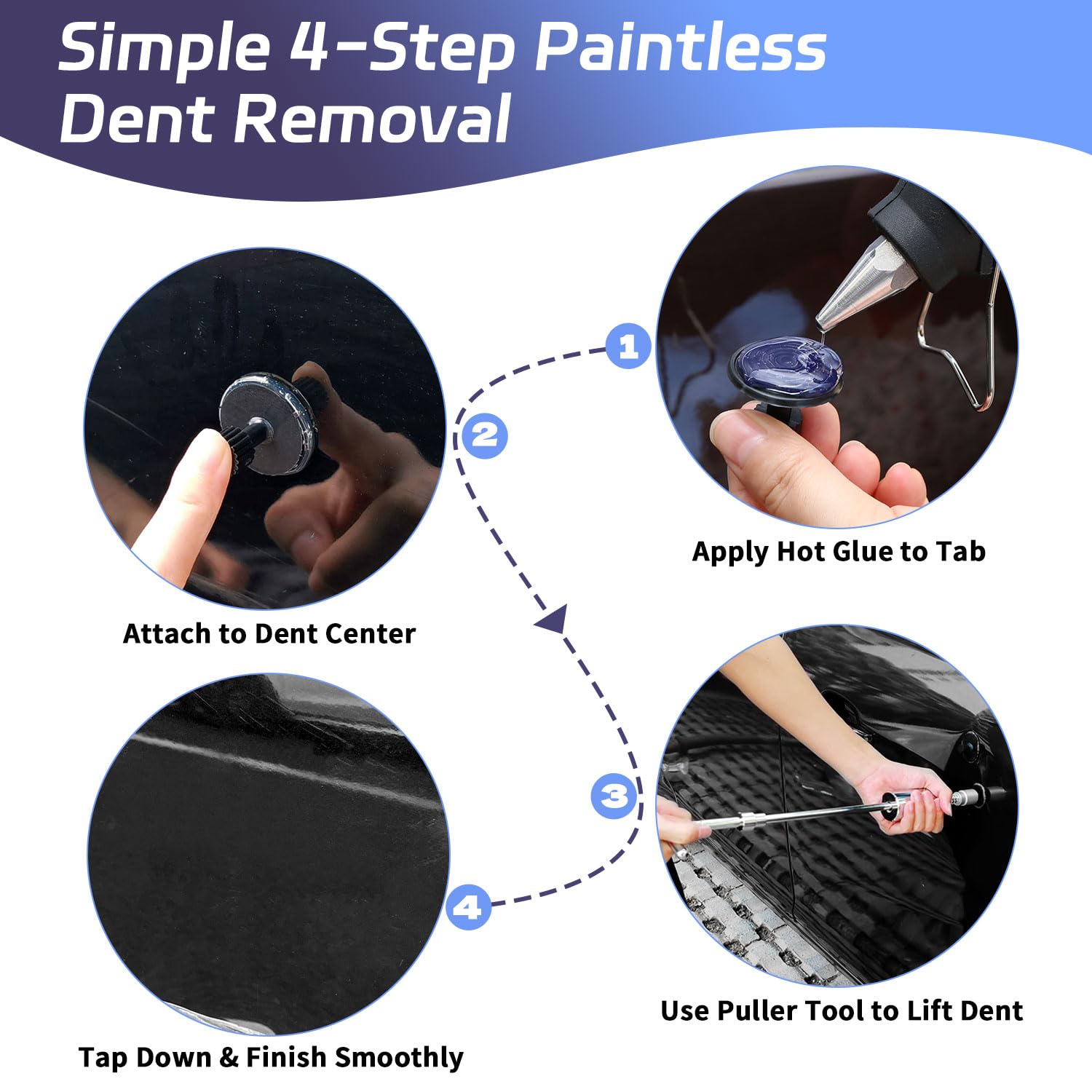 VEXTRO repaired car panel showcasing smooth finish and saved cost