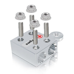 Vgate close-up of hole-holder detail for secure heavy-gauge cable attachment benefit
