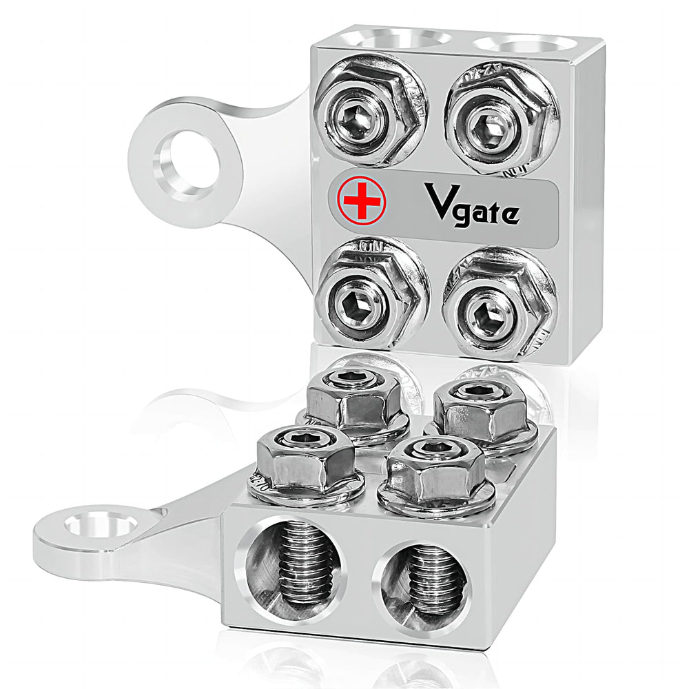 Vgate front view showing paired 8-way terminal blocks and neat connections benefit