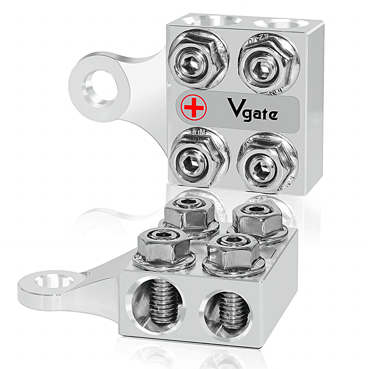 Vgate front view showing paired 8-way terminal blocks and neat connections benefit