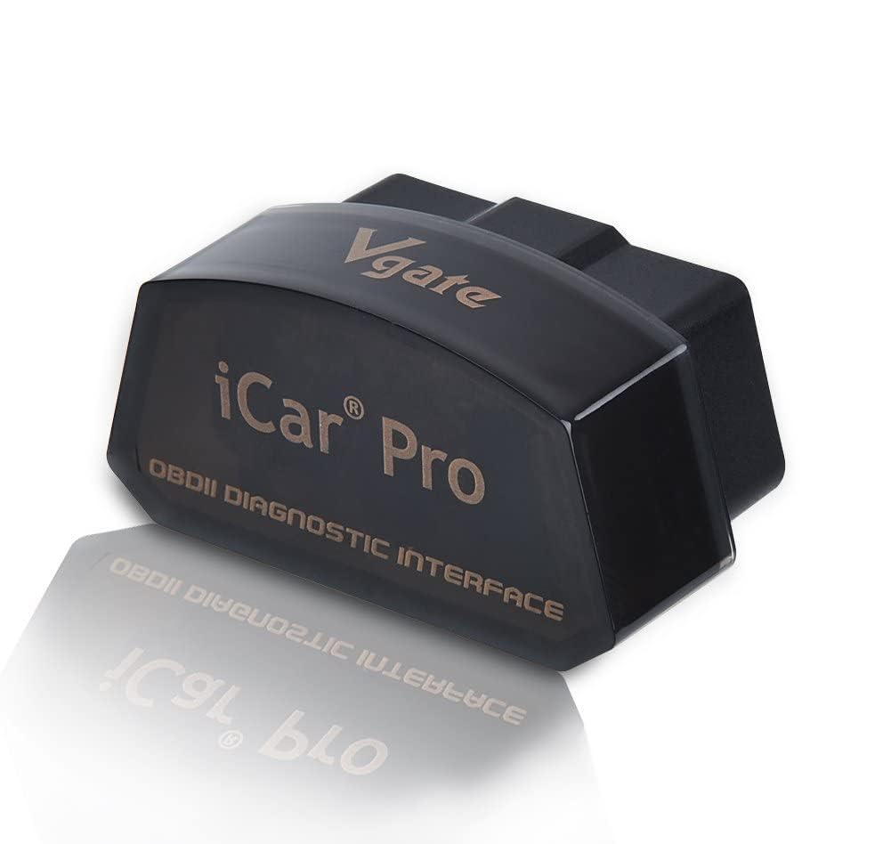 Vgate iCar Pro in garage with car showing DIY troubleshooting and cost-saving benefit