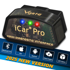 JUTA Vgate iCar Pro plugged into vehicle OBD2 port for instant fault code checks