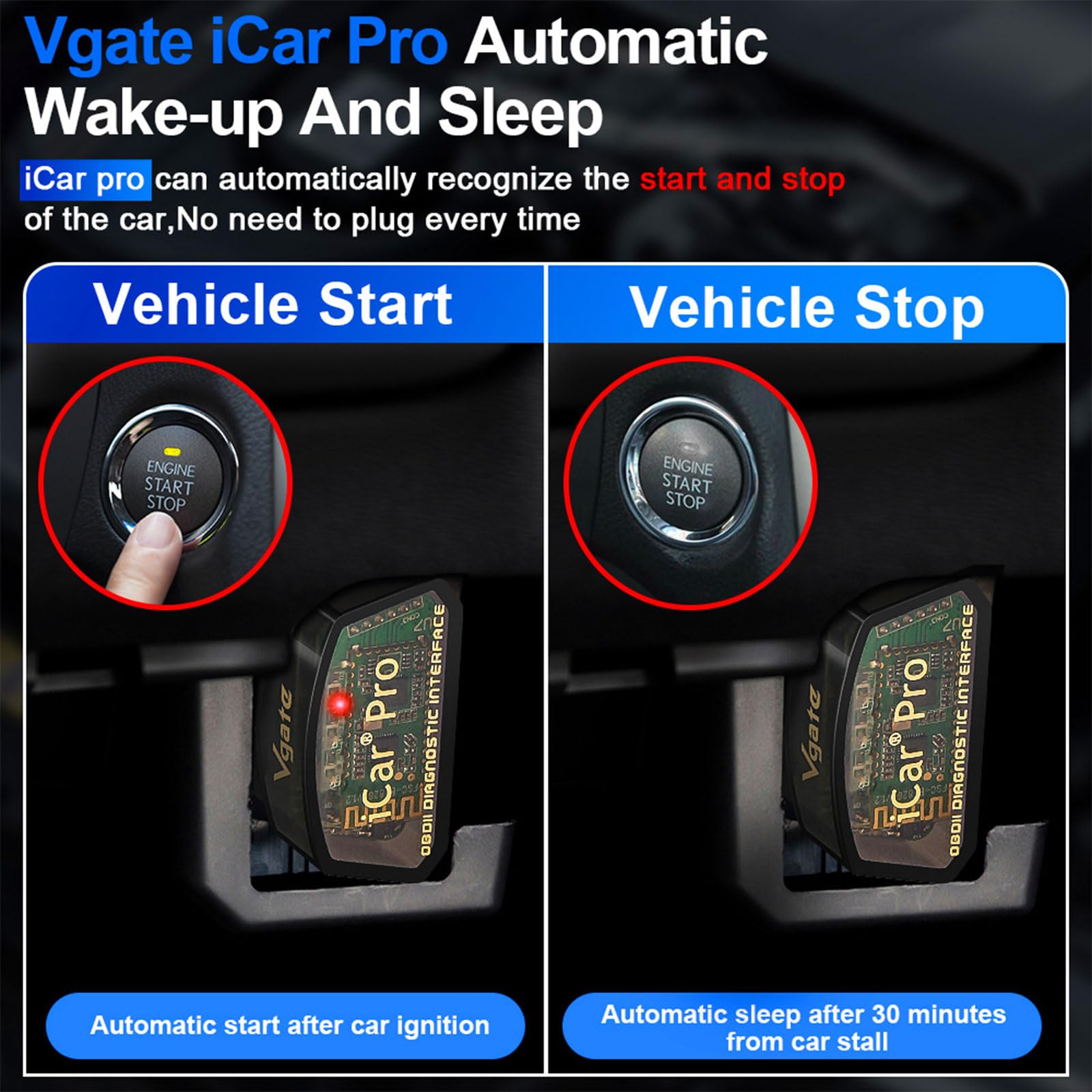 JUTA Vgate iCar Pro packaging and manual ready for quick setup and firmware updates