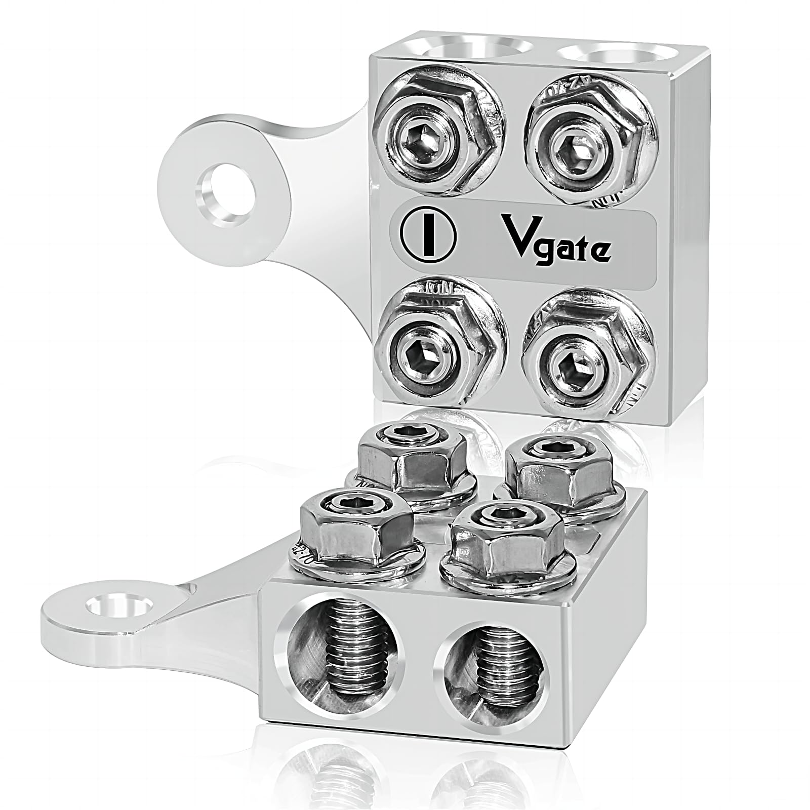 Vgate terminal block front view showing ports and compact layout for organized wiring