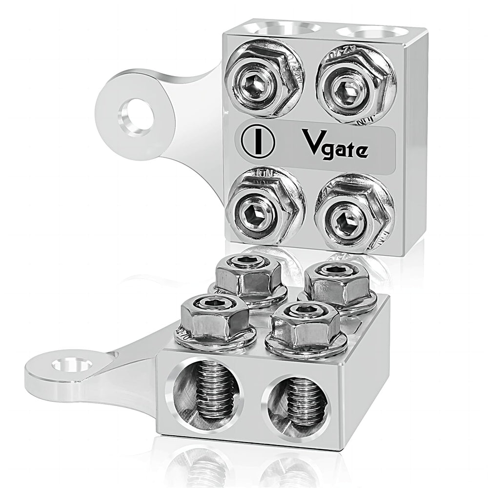 Vgate terminal block front view showing ports and compact layout for organized wiring