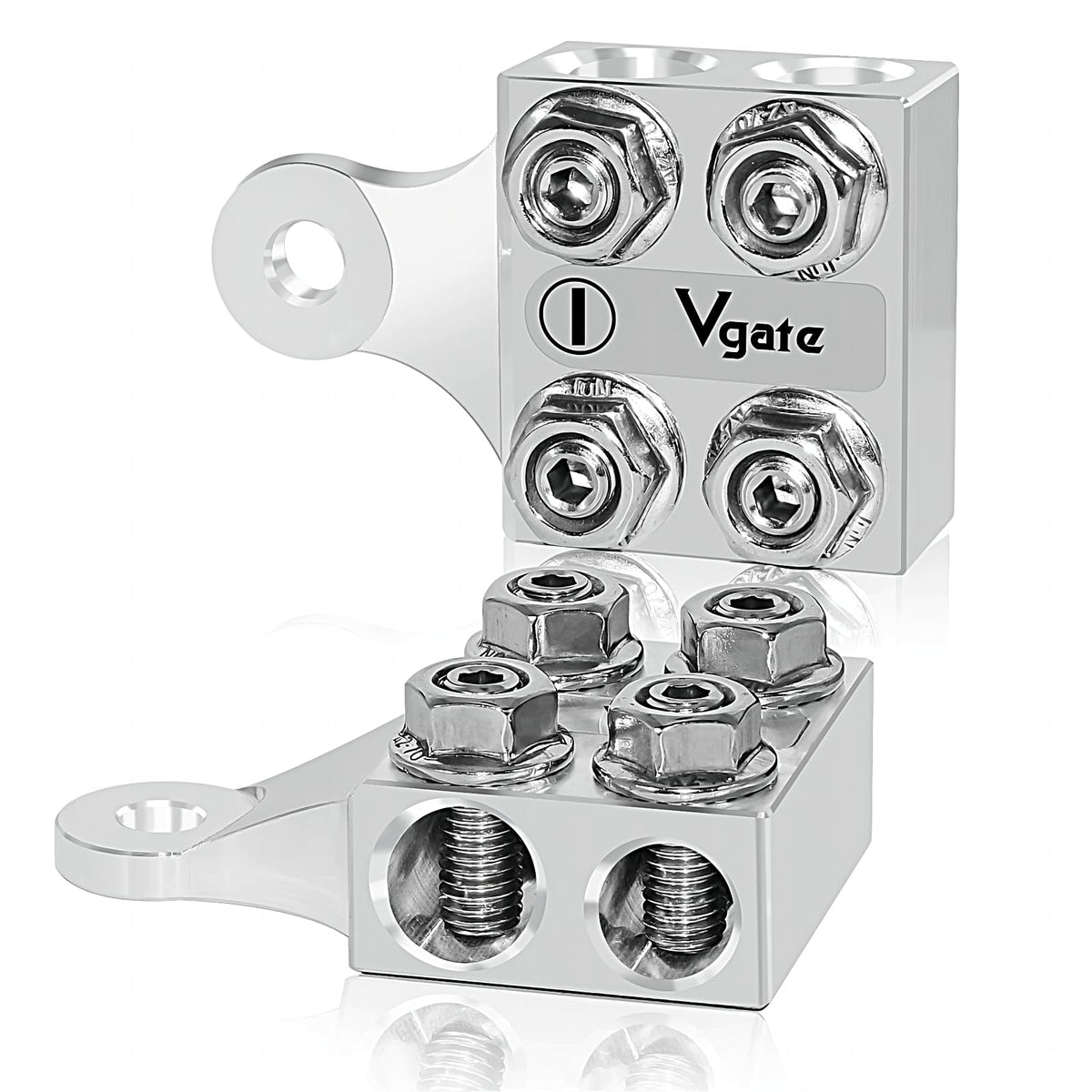 Vgate terminal block front view showing ports and compact layout for organized wiring