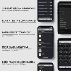 Vgate vLinker FD+ held in hand showing compact size and portability