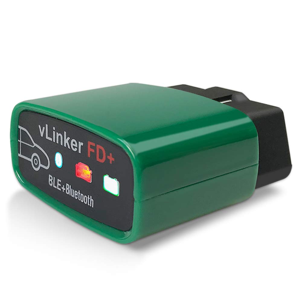 Vgate vLinker FD+ front view showing compact diagnostic adapter benefit