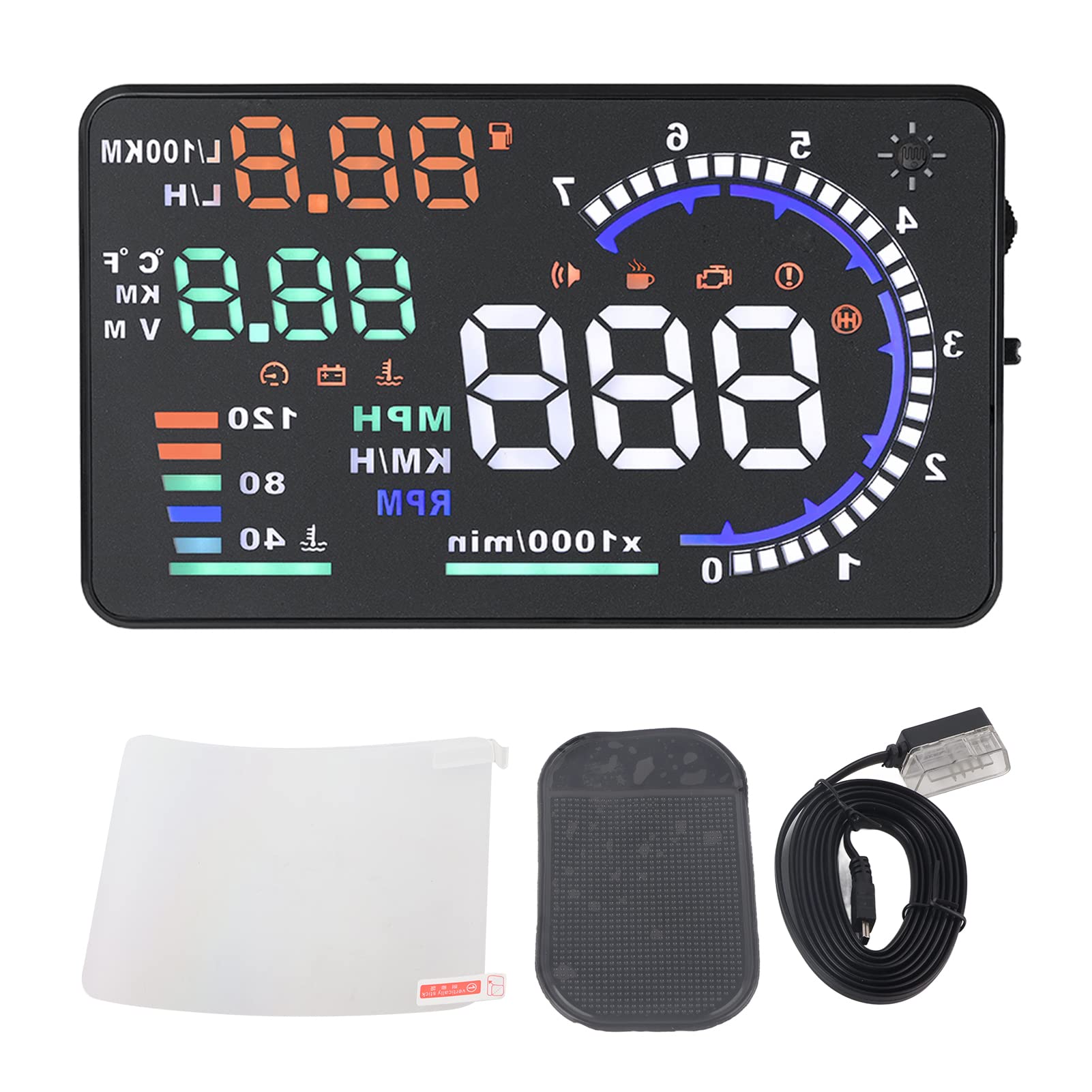 VGEBY HUD integrated on dashboard demonstrating real-time car data benefit